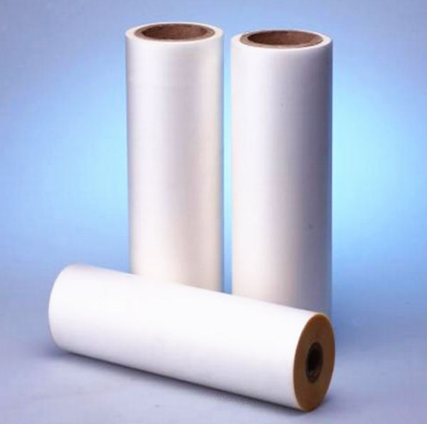 Matte film with PET slices